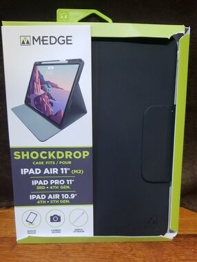 Medge ShockDrop Tablet Case in Black for 11" iPad Air Pro 10.9 Open Box